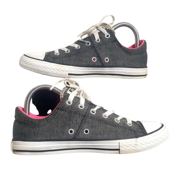 Converse Chuck Taylor All Star Womens 7 Gray Pink Canvas Sneakers Pillow Tongue - Picture 1 of 7